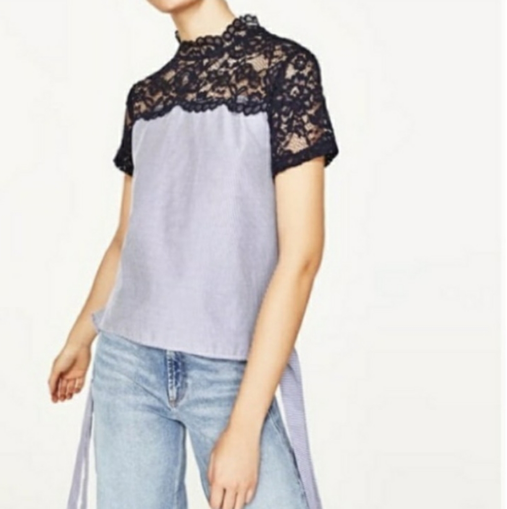 Zara Lace Top with Side Bows